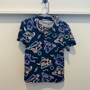 5T neon dinosaur polo